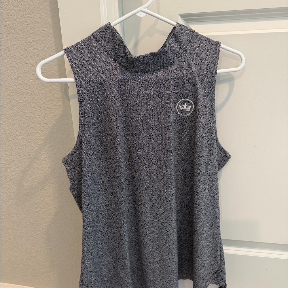 Peter Millar Charcoal Patterned Muscle Tee